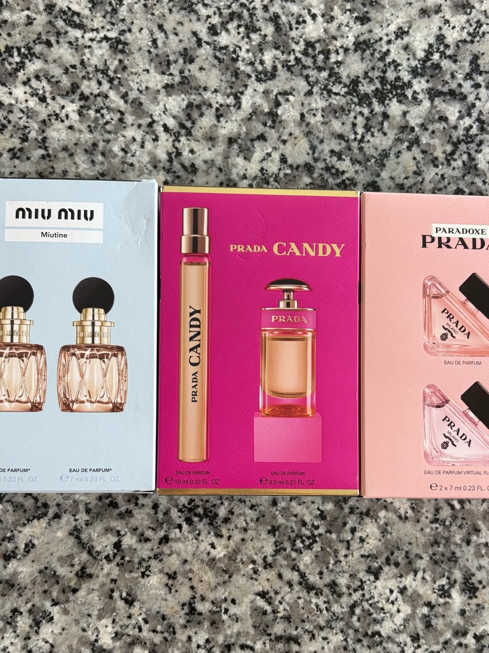 Mui Mui, Prada Candy & Paradoxe Fragrance Set of 6 - Picture 3 of 3